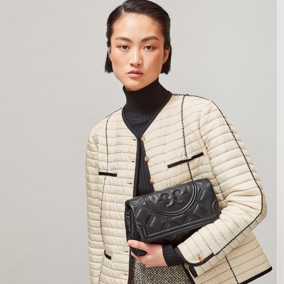 NWT Authentic Luxury Minimalist Tory Burch Fleming Quilted Soft Clutch/Bag - Picture 7 of 17
